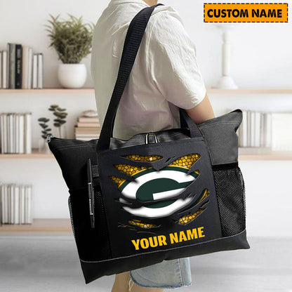 LIMITED EDITION - NEW CUSTOMIZED NFL08 GBP GREEN BAY PACKERS WATERPROOF TOTE BAG