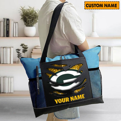 LIMITED EDITION - NEW CUSTOMIZED NFL08 GBP GREEN BAY PACKERS WATERPROOF TOTE BAG