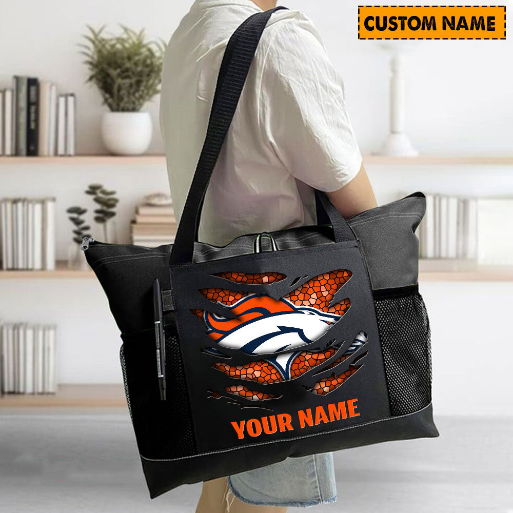 LIMITED EDITION - NEW CUSTOMIZED NFL13 DVB DENVER BRONCOS WATERPROOF TOTE BAG
