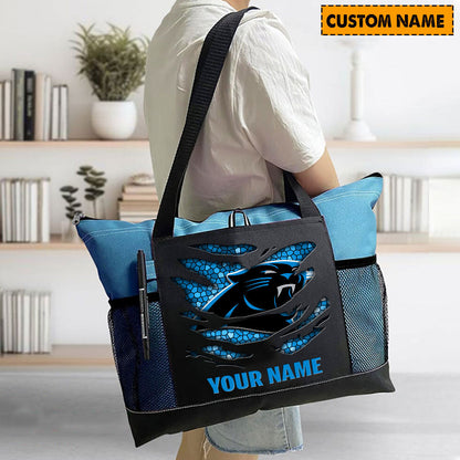 LIMITED EDITION - NEW CUSTOMIZED NFL23 CLP CAROLINA PANTHERS WATERPROOF TOTE BAG