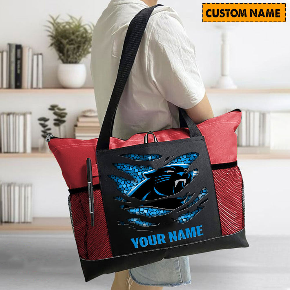 LIMITED EDITION - NEW CUSTOMIZED NFL23 CLP CAROLINA PANTHERS WATERPROOF TOTE BAG