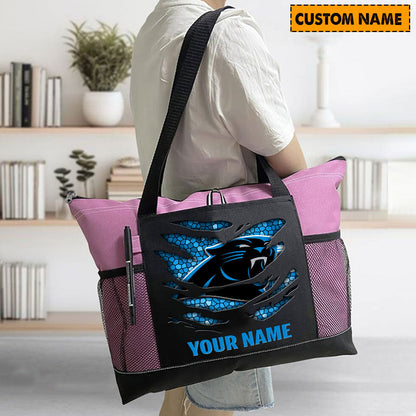 LIMITED EDITION - NEW CUSTOMIZED NFL23 CLP CAROLINA PANTHERS WATERPROOF TOTE BAG