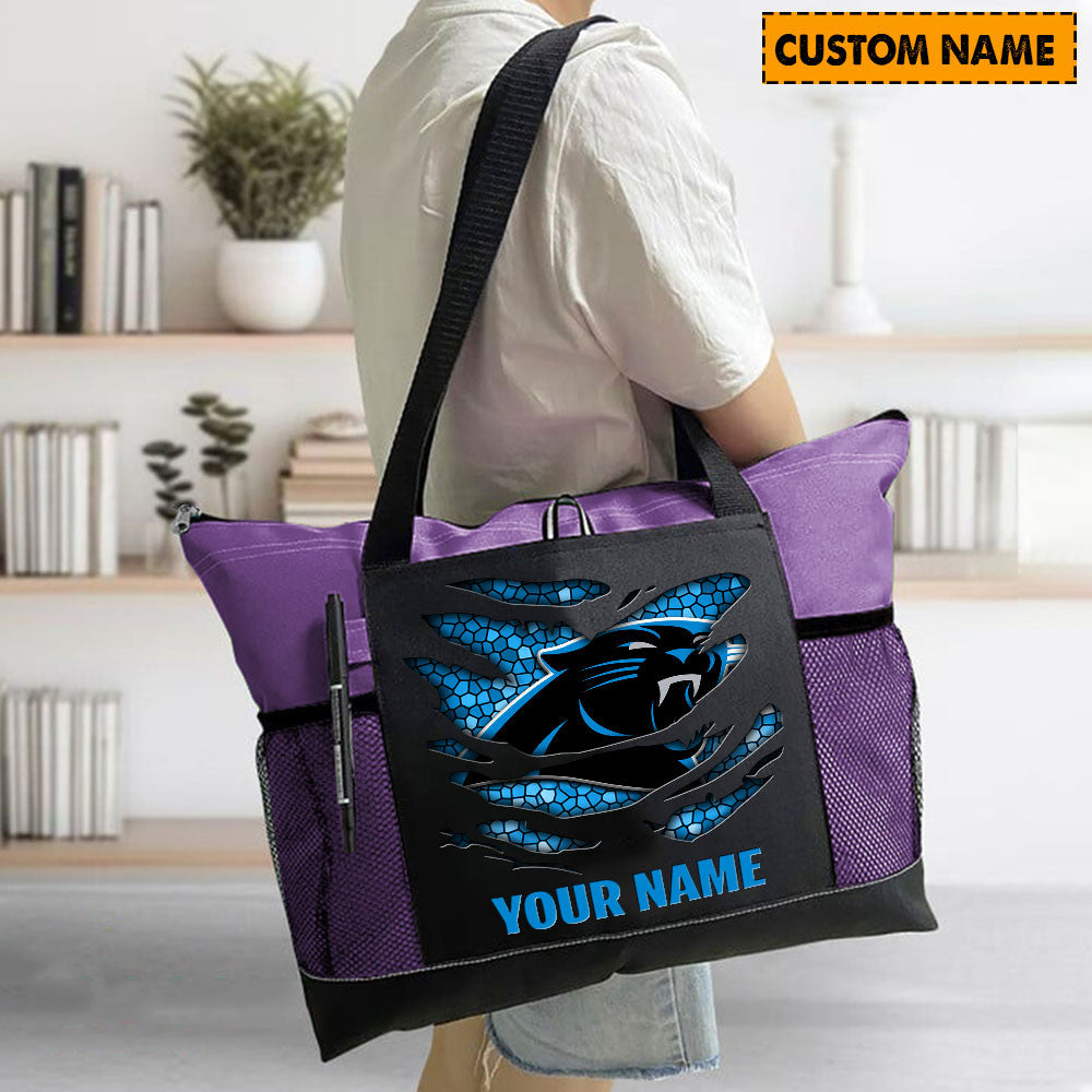 LIMITED EDITION - NEW CUSTOMIZED NFL23 CLP CAROLINA PANTHERS WATERPROOF TOTE BAG