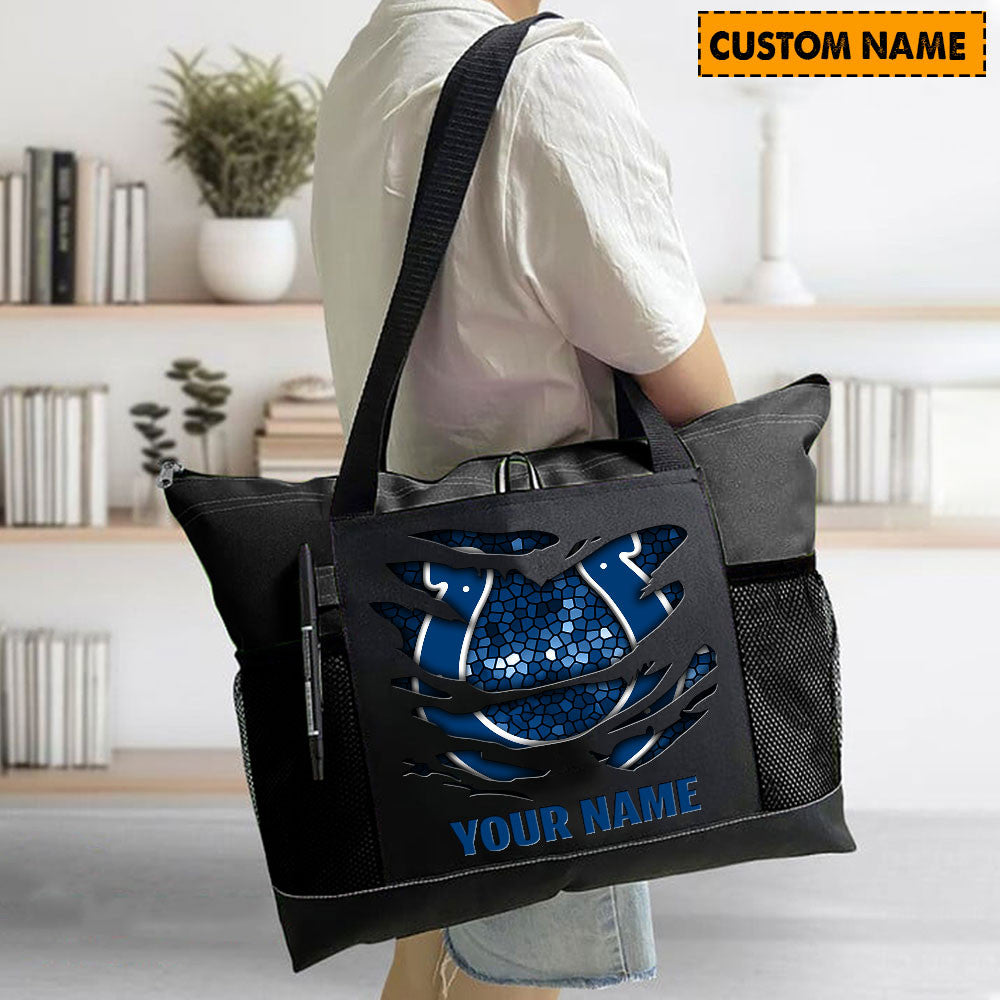 LIMITED EDITION - NEW CUSTOMIZED NFL17 IDC INDIANAPOLIS COLTS WATERPROOF TOTE BAG