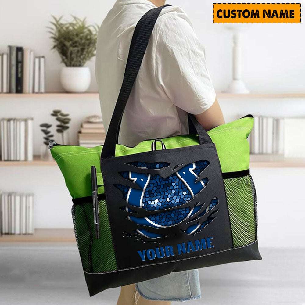 LIMITED EDITION - NEW CUSTOMIZED NFL17 IDC INDIANAPOLIS COLTS WATERPROOF TOTE BAG