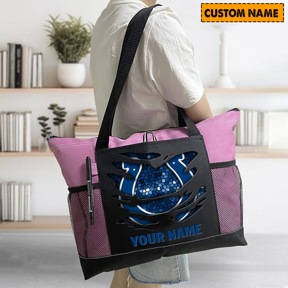 LIMITED EDITION - NEW CUSTOMIZED NFL17 IDC INDIANAPOLIS COLTS WATERPROOF TOTE BAG