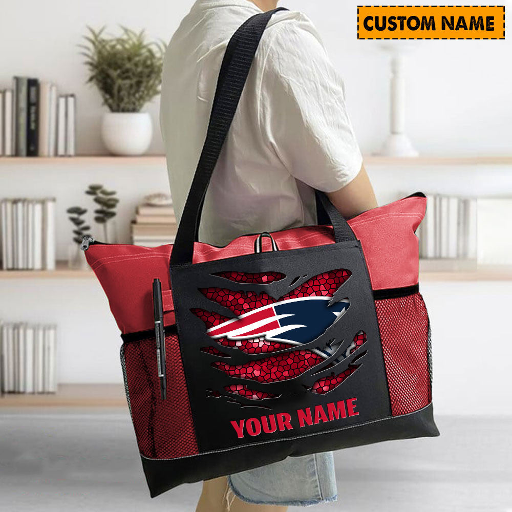 LIMITED EDITION - NEW CUSTOMIZED NFL27 NEP NEW ENGLAND PATRIOTS WATERPROOF TOTE BAG