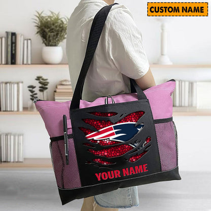 LIMITED EDITION - NEW CUSTOMIZED NFL27 NEP NEW ENGLAND PATRIOTS WATERPROOF TOTE BAG