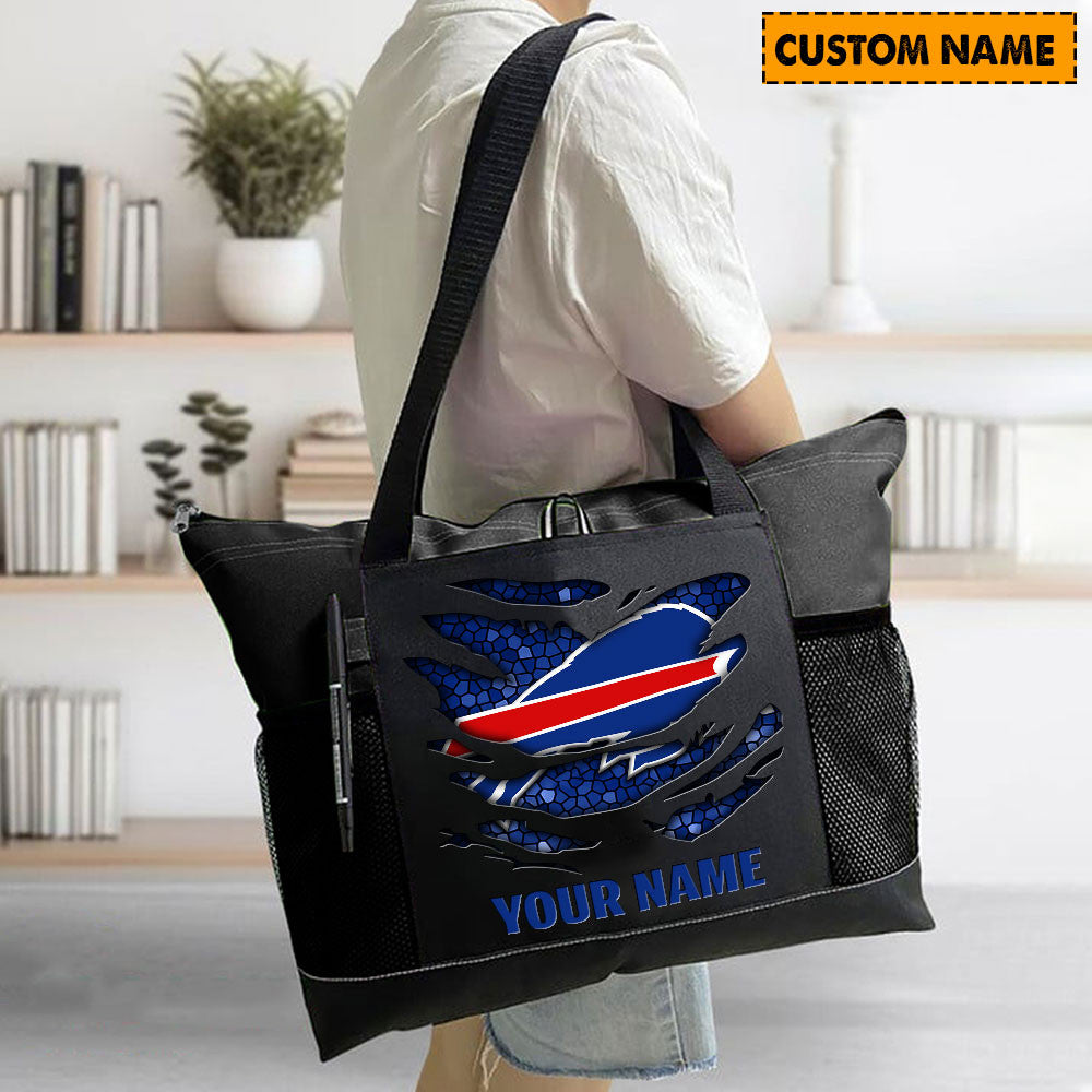 LIMITED EDITION - NEW CUSTOMIZED NFL03 BFB BUFFALO BILLS WATERPROOF TOTE BAG