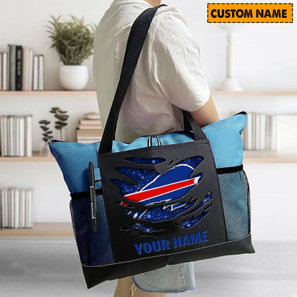 LIMITED EDITION - NEW CUSTOMIZED NFL03 BFB BUFFALO BILLS WATERPROOF TOTE BAG