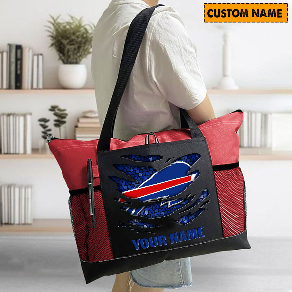 LIMITED EDITION - NEW CUSTOMIZED NFL03 BFB BUFFALO BILLS WATERPROOF TOTE BAG