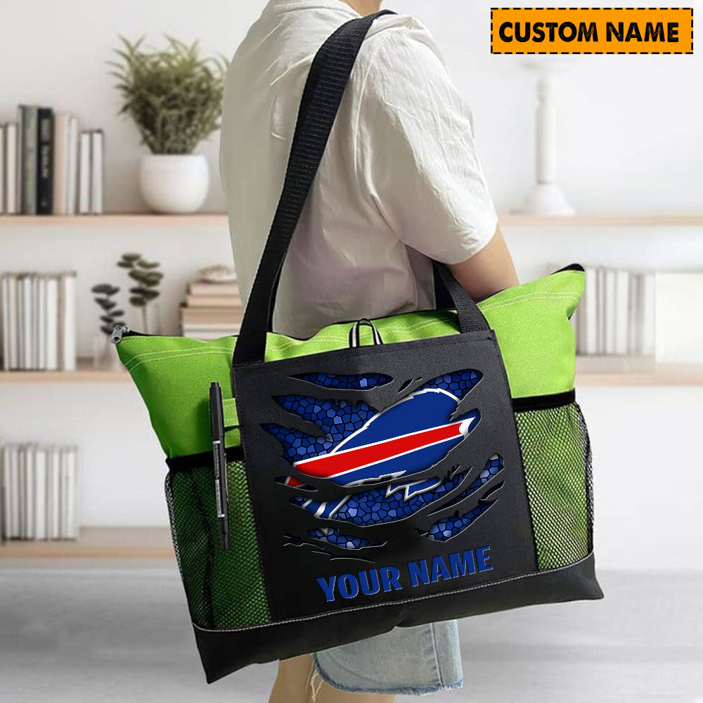 LIMITED EDITION - NEW CUSTOMIZED NFL03 BFB BUFFALO BILLS WATERPROOF TOTE BAG