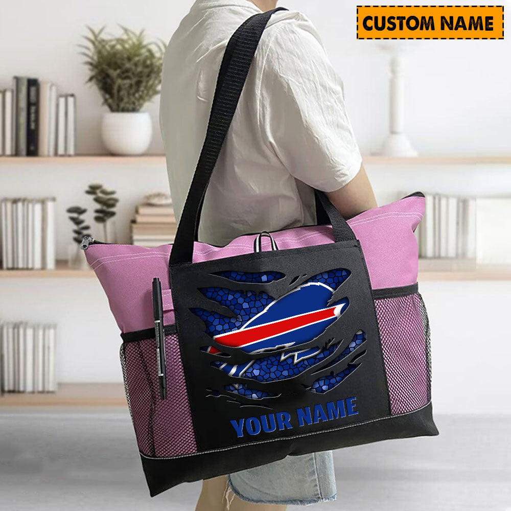 LIMITED EDITION - NEW CUSTOMIZED NFL03 BFB BUFFALO BILLS WATERPROOF TOTE BAG