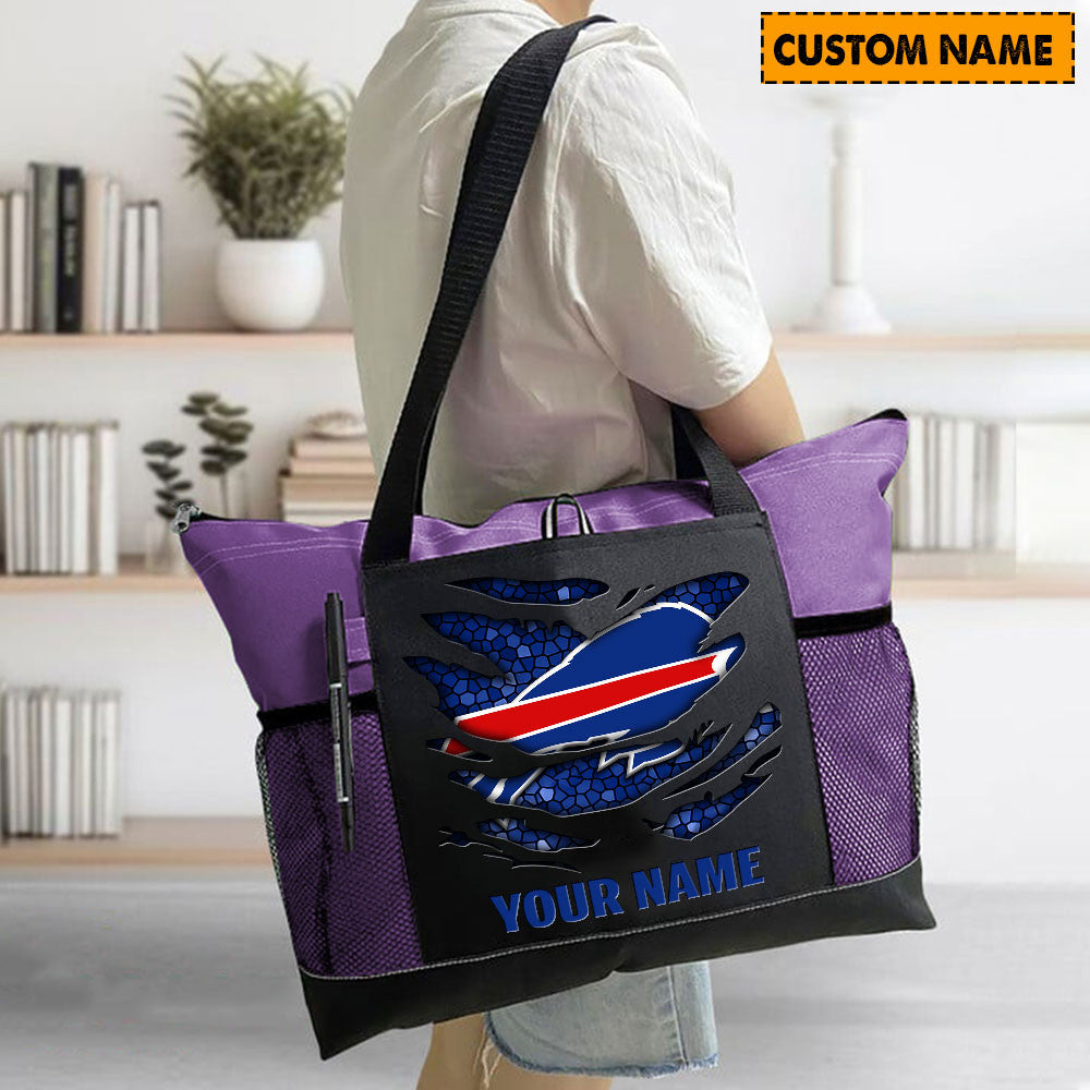 LIMITED EDITION - NEW CUSTOMIZED NFL03 BFB BUFFALO BILLS WATERPROOF TOTE BAG