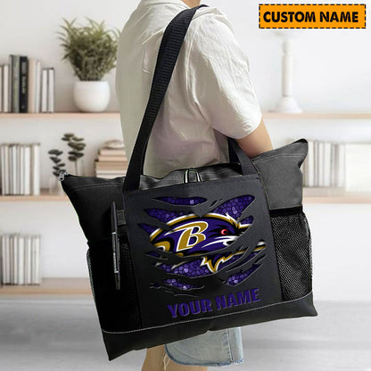 LIMITED EDITION - NEW CUSTOMIZED NFL28 BTR BALTIMORE RAVENS WATERPROOF TOTE BAG