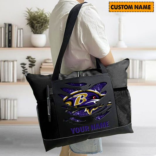 LIMITED EDITION - NEW CUSTOMIZED NFL28 BTR BALTIMORE RAVENS WATERPROOF TOTE BAG