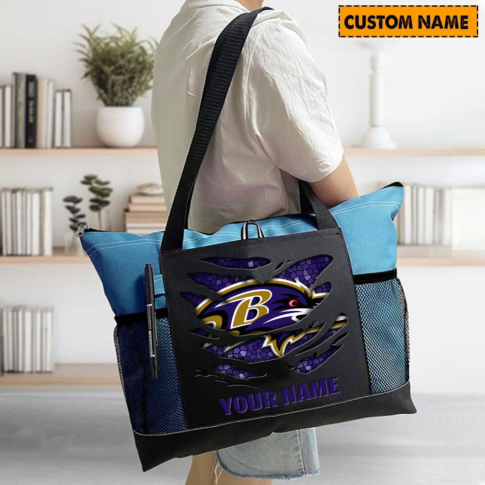 LIMITED EDITION - NEW CUSTOMIZED NFL28 BTR BALTIMORE RAVENS WATERPROOF TOTE BAG
