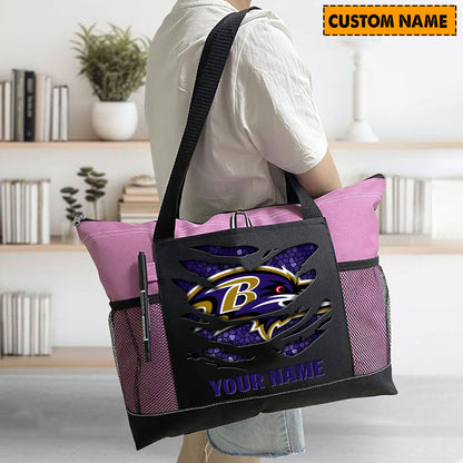 LIMITED EDITION - NEW CUSTOMIZED NFL28 BTR BALTIMORE RAVENS WATERPROOF TOTE BAG
