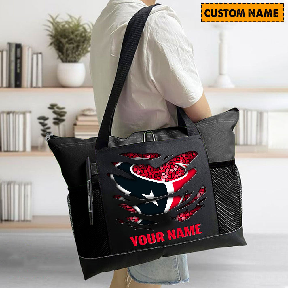 LIMITED EDITION - NEW CUSTOMIZED NFL15 HTT HOUSTON TEXANS WATERPROOF TOTE BAG