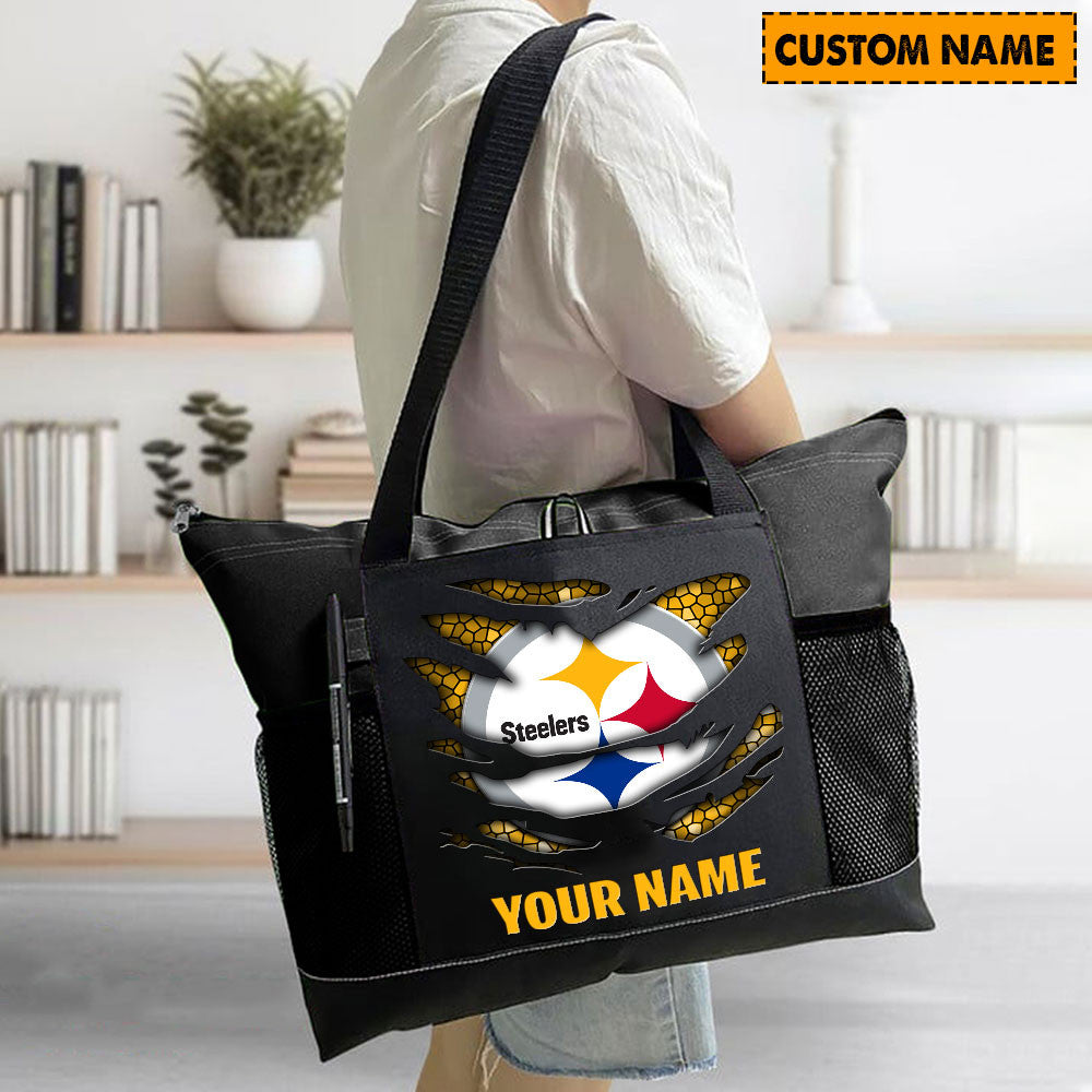 LIMITED EDITION - NEW CUSTOMIZED NFL14 PSB PITTSBURGH STEELERS WATERPROOF TOTE BAG