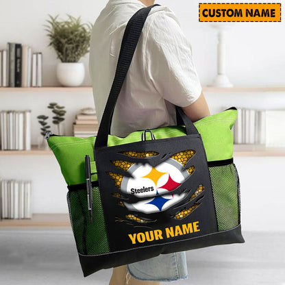 LIMITED EDITION - NEW CUSTOMIZED NFL14 PSB PITTSBURGH STEELERS WATERPROOF TOTE BAG