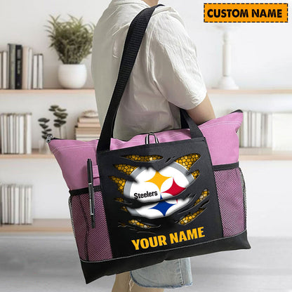 LIMITED EDITION - NEW CUSTOMIZED NFL14 PSB PITTSBURGH STEELERS WATERPROOF TOTE BAG