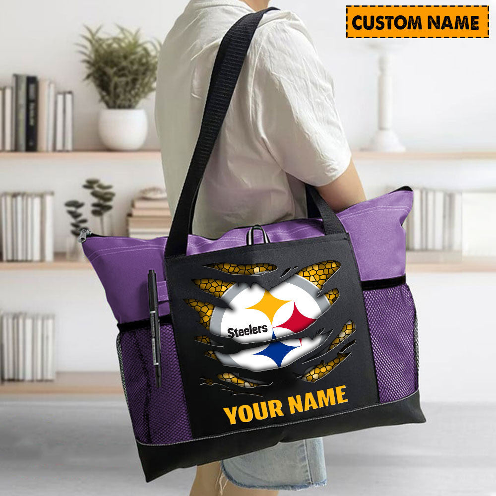LIMITED EDITION - NEW CUSTOMIZED NFL14 PSB PITTSBURGH STEELERS WATERPROOF TOTE BAG