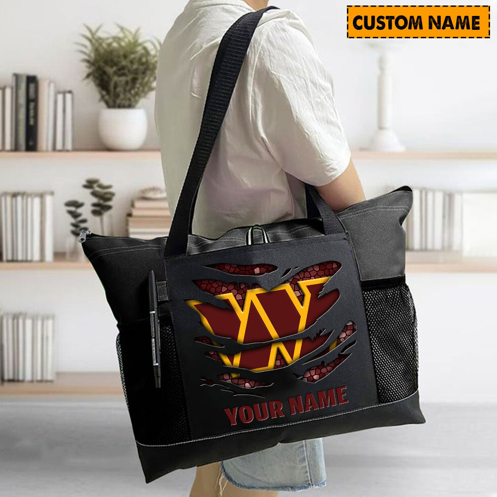 LIMITED EDITION - NEW CUSTOMIZED NFL12 WTC WASHINGTON COMMANDERS WATERPROOF TOTE BAG