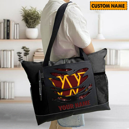 LIMITED EDITION - NEW CUSTOMIZED NFL12 WTC WASHINGTON COMMANDERS WATERPROOF TOTE BAG