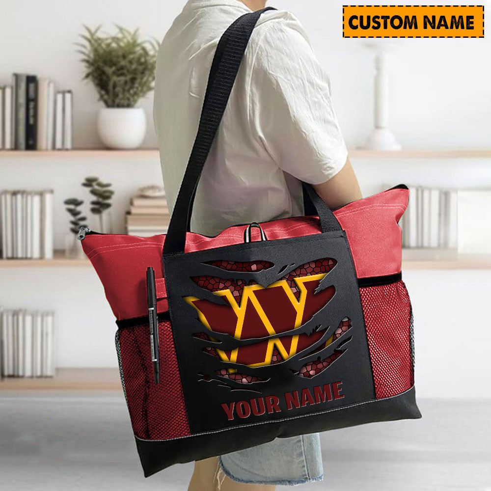 LIMITED EDITION - NEW CUSTOMIZED NFL12 WTC WASHINGTON COMMANDERS WATERPROOF TOTE BAG