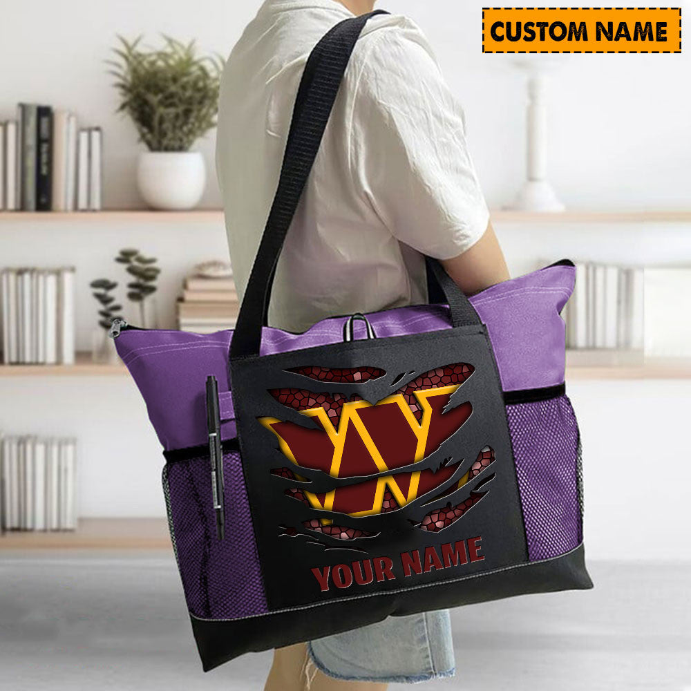 LIMITED EDITION - NEW CUSTOMIZED NFL12 WTC WASHINGTON COMMANDERS WATERPROOF TOTE BAG