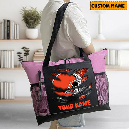 LIMITED EDITION - NEW CUSTOMIZED NFL29 CLB CLEVELAND BROWNS WATERPROOF TOTE BAG