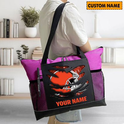 LIMITED EDITION - NEW CUSTOMIZED NFL29 CLB CLEVELAND BROWNS WATERPROOF TOTE BAG