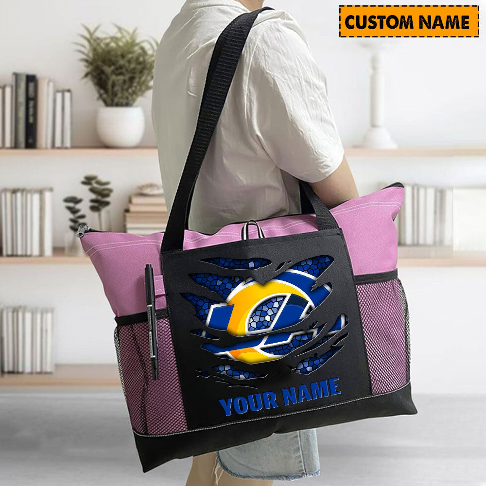 LIMITED EDITION - NEW CUSTOMIZED NFL22 LAR LOS ANGELES RAMS WATERPROOF TOTE BAG