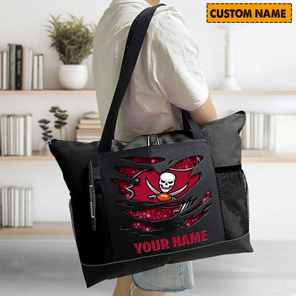 LIMITED EDITION - NEW CUSTOMIZED NFL10 TBB TAMPA BAY BUCCANEERS WATERPROOF TOTE BAG