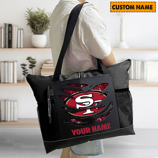 LIMITED EDITION - NEW CUSTOMIZED NFL11 SF49 SAN FRANCISCO 49ERS WATERPROOF TOTE BAG