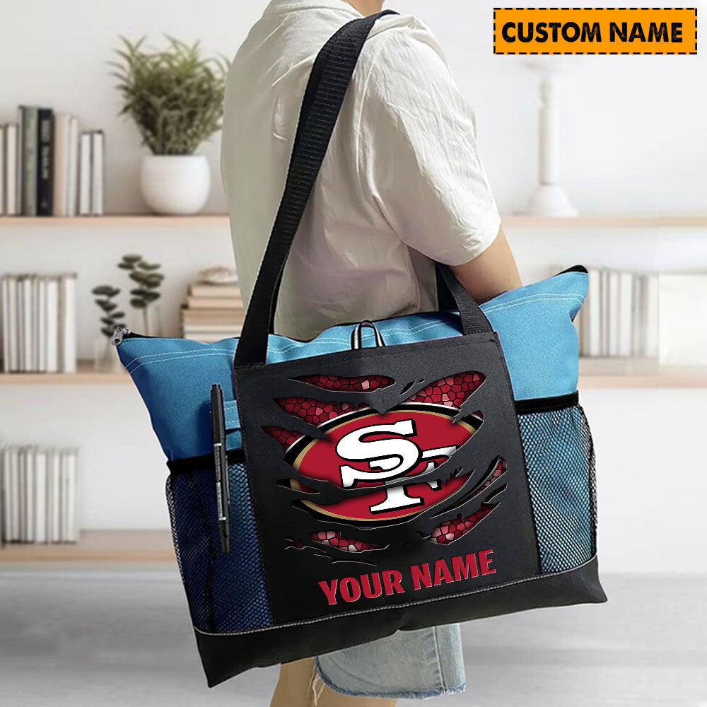 LIMITED EDITION - NEW CUSTOMIZED NFL11 SF49 SAN FRANCISCO 49ERS WATERPROOF TOTE BAG