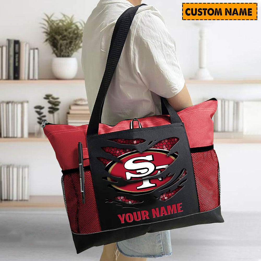 LIMITED EDITION - NEW CUSTOMIZED NFL11 SF49 SAN FRANCISCO 49ERS WATERPROOF TOTE BAG