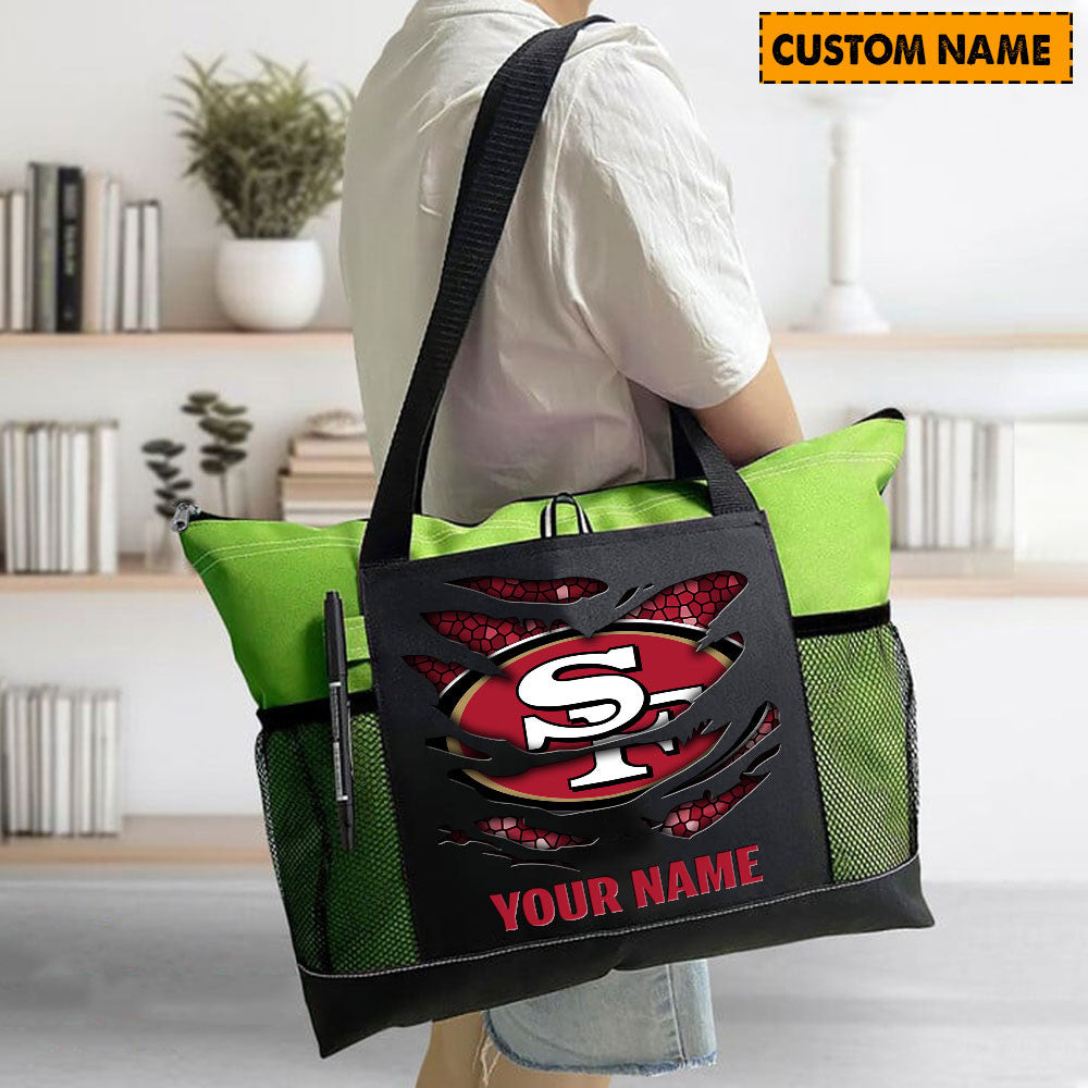 LIMITED EDITION - NEW CUSTOMIZED NFL11 SF49 SAN FRANCISCO 49ERS WATERPROOF TOTE BAG