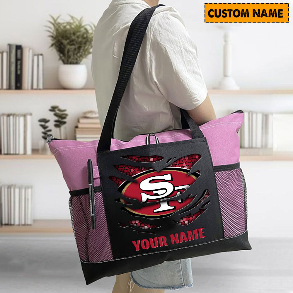 LIMITED EDITION - NEW CUSTOMIZED NFL11 SF49 SAN FRANCISCO 49ERS WATERPROOF TOTE BAG