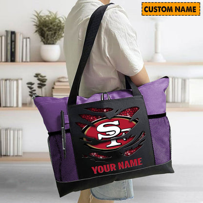 LIMITED EDITION - NEW CUSTOMIZED NFL11 SF49 SAN FRANCISCO 49ERS WATERPROOF TOTE BAG