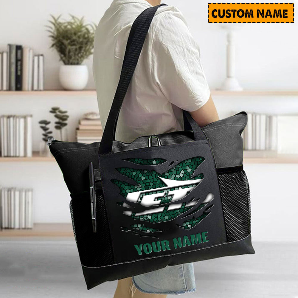 LIMITED EDITION - NEW CUSTOMIZED NFL25 NYJ NEW YORK JETS WATERPROOF TOTE BAG