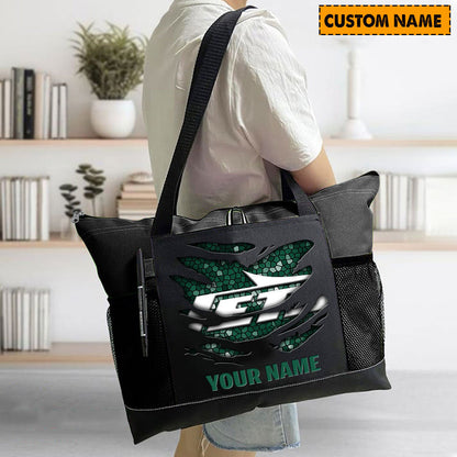 LIMITED EDITION - NEW CUSTOMIZED NFL25 NYJ NEW YORK JETS WATERPROOF TOTE BAG