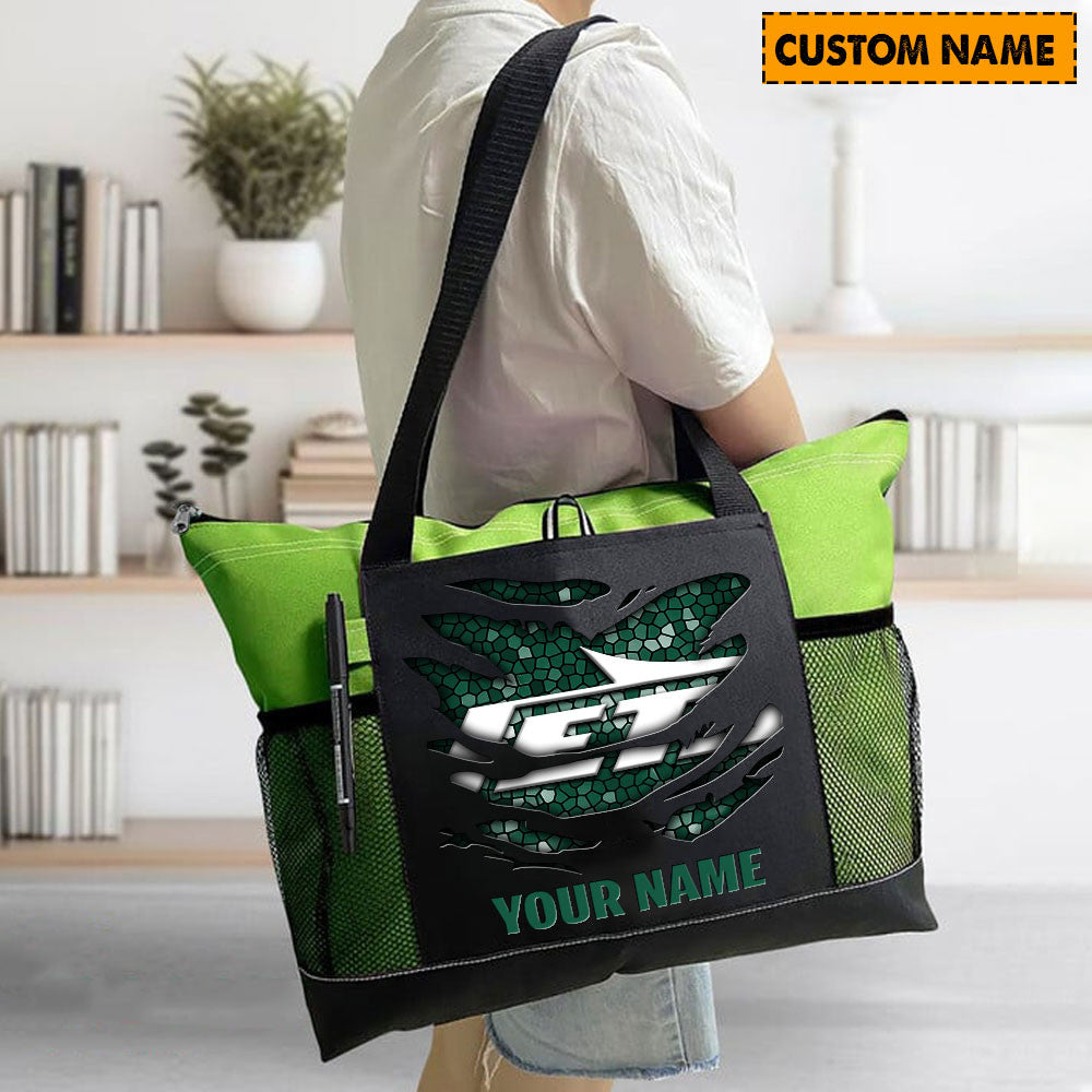 LIMITED EDITION - NEW CUSTOMIZED NFL25 NYJ NEW YORK JETS WATERPROOF TOTE BAG