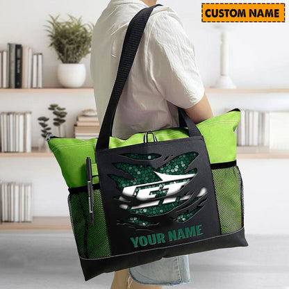 LIMITED EDITION - NEW CUSTOMIZED NFL25 NYJ NEW YORK JETS WATERPROOF TOTE BAG