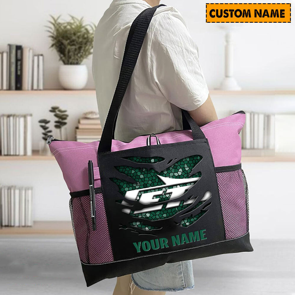 LIMITED EDITION - NEW CUSTOMIZED NFL25 NYJ NEW YORK JETS WATERPROOF TOTE BAG