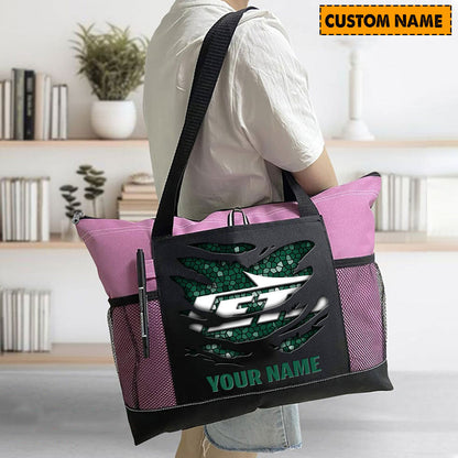 LIMITED EDITION - NEW CUSTOMIZED NFL25 NYJ NEW YORK JETS WATERPROOF TOTE BAG