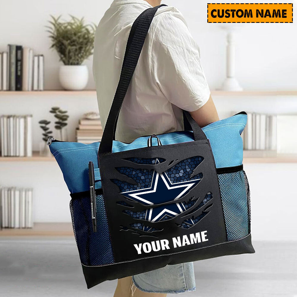 LIMITED EDITION - NEW CUSTOMIZED NFL21 DCB DALLAS COWBOYS WATERPROOF TOTE BAG