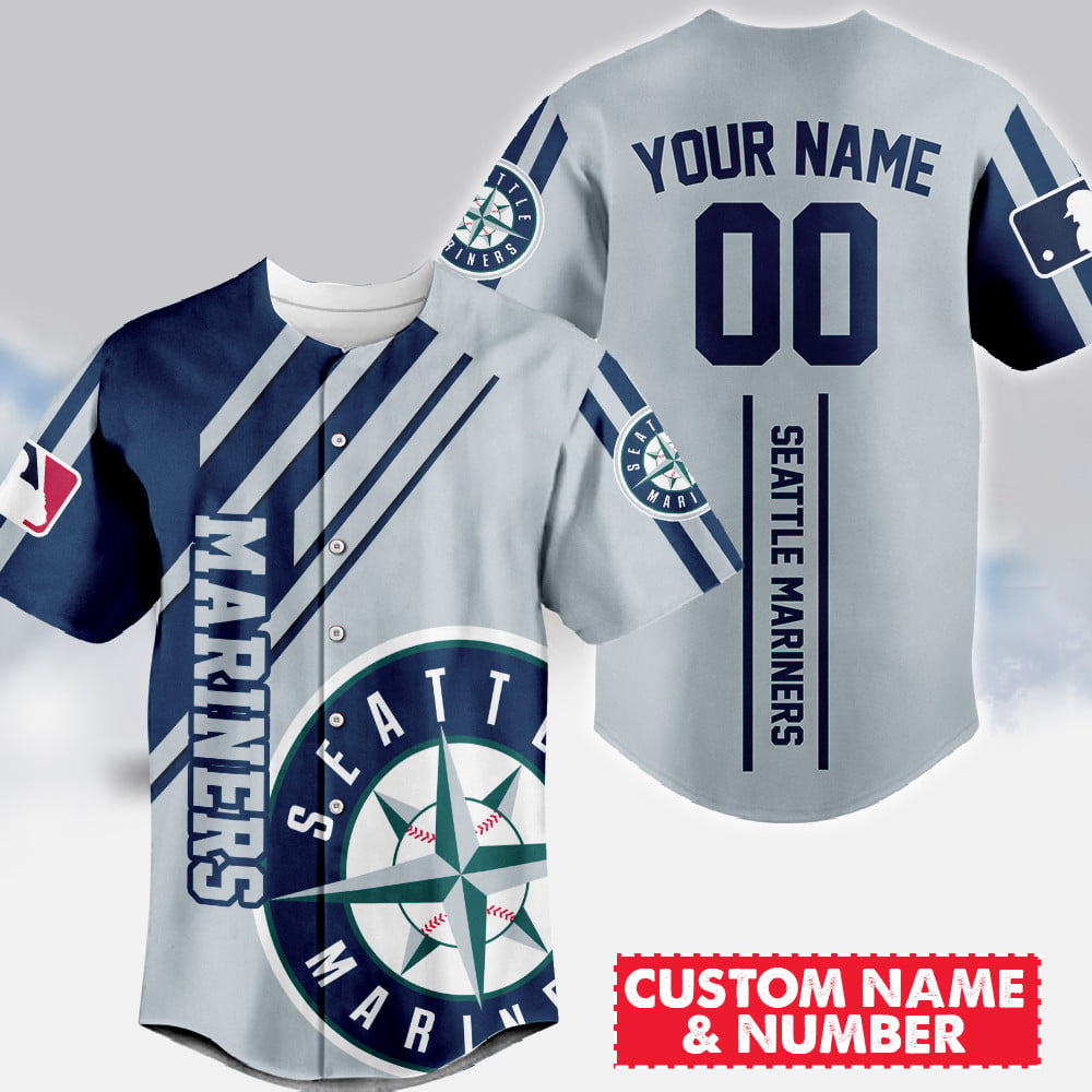LIMITED EDITION - NEW CUSTOMIZED MLB14 SMS SEATTLE MARINERS BASEBALL JERSEY