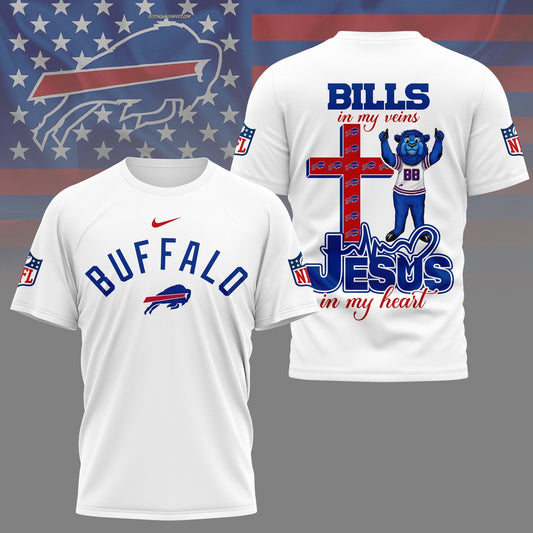 LIMITED EDITION - NEW PREMIUM NFL03 BFB BUFFALO BILLS UNISEX T-SHIRT